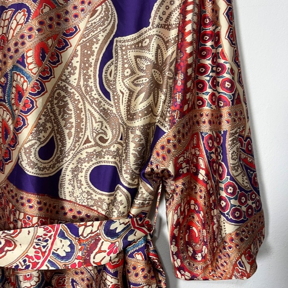 Zara belted paisley printed kimono NWT - Picture 4 of 8